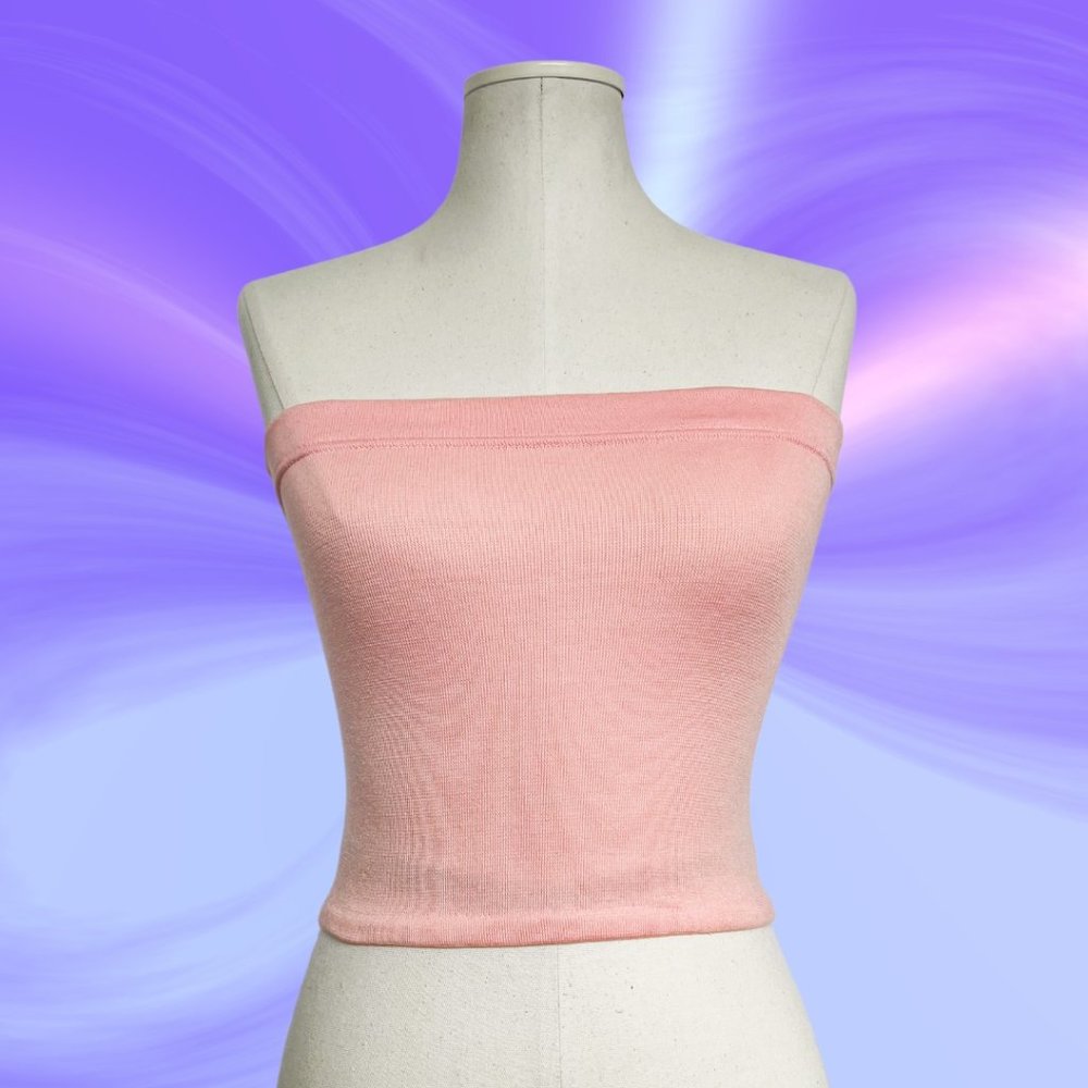 Pink Y2K Cropped Tube Top - NWT - No Boundaries Pink Vintage Tube Top - One Size